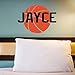Custom Name Basketball Wall Decal - Boys Girls Personalized Name Basketball Sports Wall Sticker - Custom Name Sign - Custom Name Stencil Monogram - Boys Girls Room Wall Decor