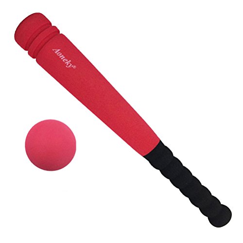 image for Aoneky Min Foam Baseball Bat and Ball for Toddler - Indoor Soft Super 