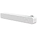 LENRUE PC Soundbar Bluetooth Speakers, Wired and Wireless Speaker 14W 3D Surround Sound with Bass, Support for Projector, Tablet, PC, Desktop, Phone and TV (AUX/RCA, White)