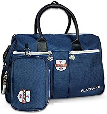 New Waterproof Nylon Golf Clothing Bag with Shoes Package Large Capcity Golf Boston Bag Sport Travel Bag(Blue)