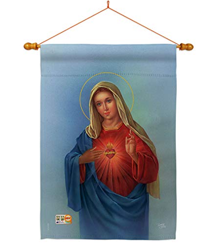 Breeze Decor HS103051-BO-03 Sacred Heart Mary Inspirational Faith & Religious I…