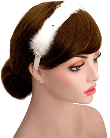 Ballerina Feather Headpiece Bridal Rhinestone Wedding Bridesmaids Headband Hair Accessories