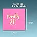Finally 21 Party Decorations, Birthday Napkins (5 x 5 In, Hot Pink, 50 Pack)