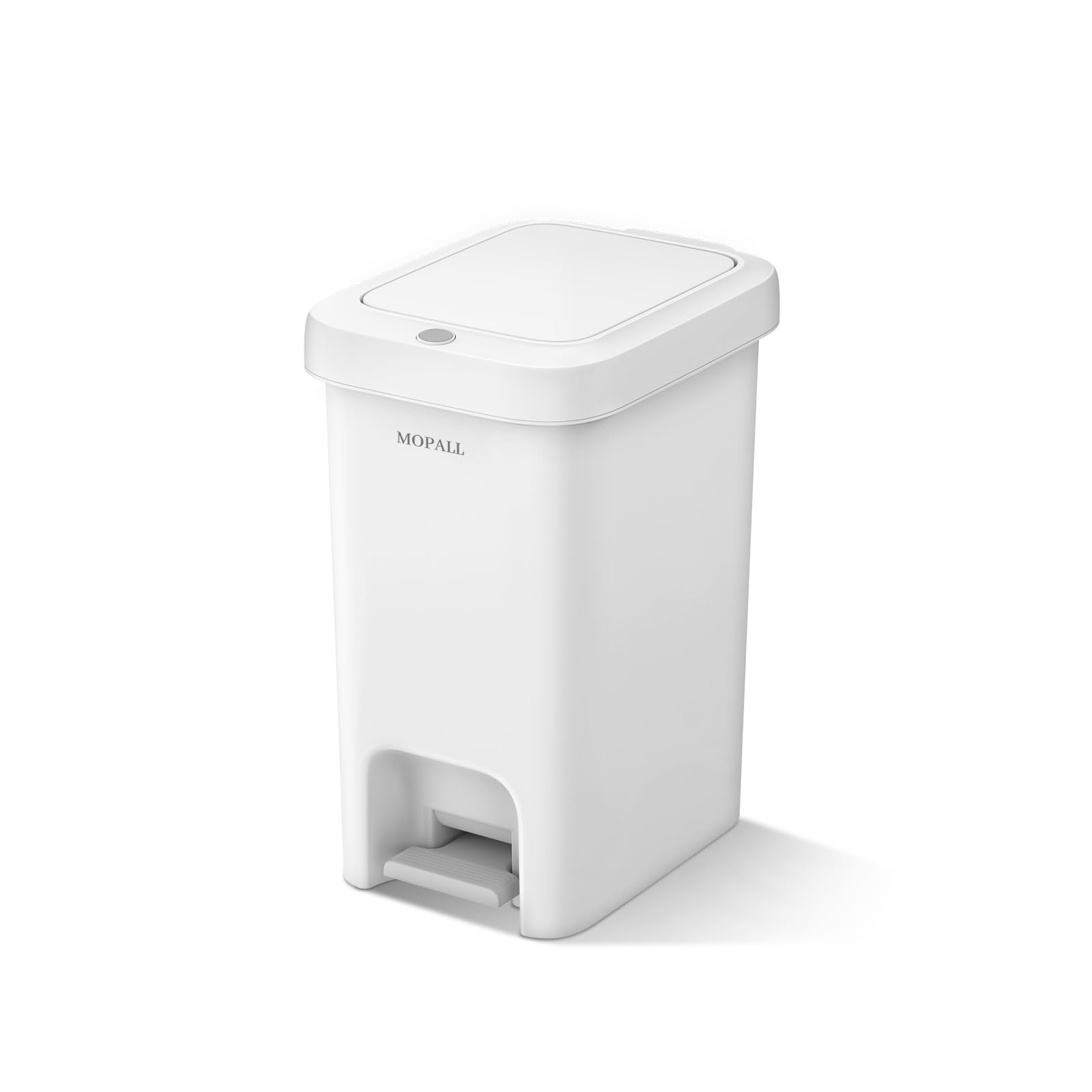 Photo 1 of MOPALL Slim Bathroom Trash Can with Lid Soft Close, Garbage Can with Pop-Up Lid & Step On Foot Pedal, Small Trash Bin Trashcan Waste Basket for Toilet, Office, Bedroom, Kitchen, Living Room 1.9 Gallon