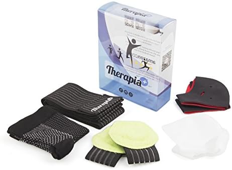 Therapia Plus Plantar Fasciitis Socks - 10 Piece Foot Sleeve, Gel Heel, Heel Cushion, Therapy Wrap & Cushioned Arch Support - Corrects Pain in Feet, Knees, Back and Hips
