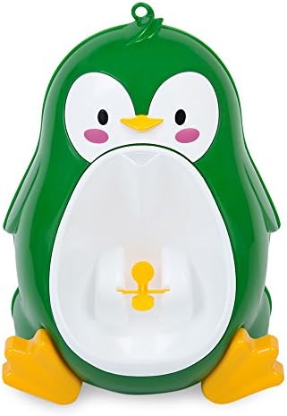 AODD Penguin Standing Potty Training Urinal, Boys Potty Training Urinal with Whirling Target - Use a Baby Boy Urinal, Making It Fun, Easy Stress Free to Potty Train a Boy (Green)