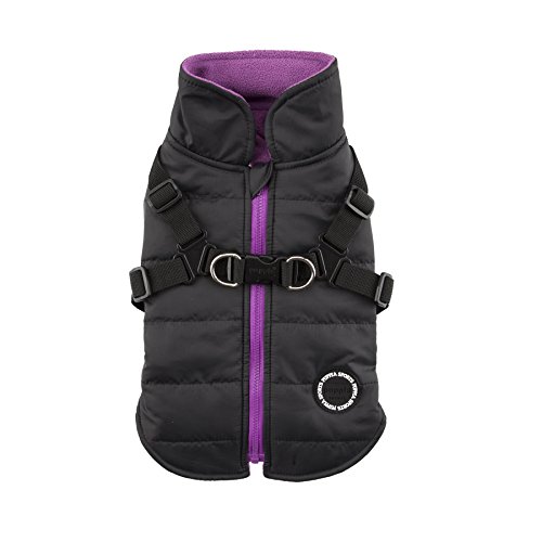 Puppia Authentic Mountaineer II Winter Vest, Medium, Black