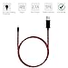Charger Cable, iCrius Powerline 4ft Visible LED Flowing Fast Charging Cable & Sync Data Cords for Flawless Compatibility with iPhone 7/7 Plus/6/6 Plus/6s/6s Plus/5/5s/SE iPad/iPod(Red)