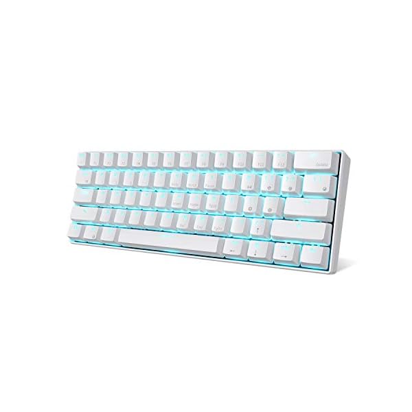RK-ROYAL-KLUDGE-RK61-Wireless-60-Mechanical-Gaming-Keyboard-Ultra-Compact-Bluetooth-Keyboard-with-Clicky-Blue-Switch-Compatible-for-Multi-Device-Connection-White RK ROYAL KLUDGE RK61 Wireless 60% Triple Mode BT5.0/2.4G/USB-C Mechanical Keyboard, 61 Keys Bluetooth Mechanical…