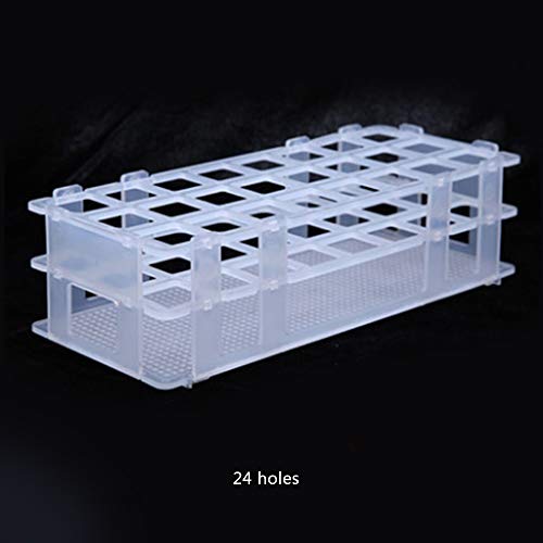 24Well Plastic Test Tube Rack for Diameter Less Than 25mm Tubes White Detachable (25m)