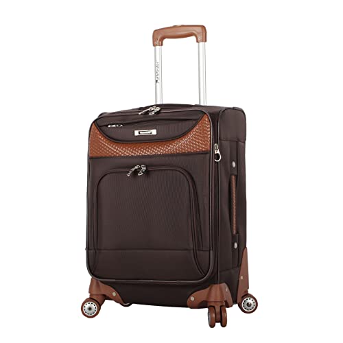 Pathfinder 4Piece Spinner Luggage Set, telescoping handle (Chocolate