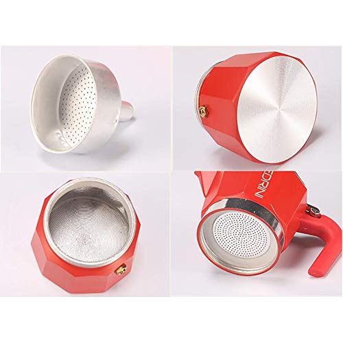 DYB Espressokocher Moka Pot Italian Concentrat Coffee Pot Kleines Home Office Make Kaffeegerät mit Heizofen – Bild 8