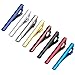 Zysta 8PCS Line Checkered Style Multiple Colors Elegant Busniess Tie Clips Set 2.3