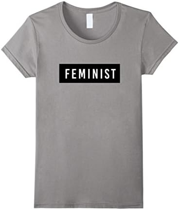 Women's Minimal Feminist T-Shirt XL Slate