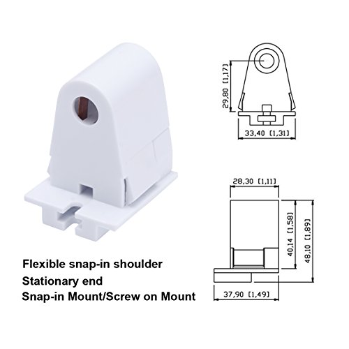10 Pairs Connectors Tombstone Base Holder Socket With T8 ... 10 Pairs Connectors Tombstone Base Holder Socket With T8 ...