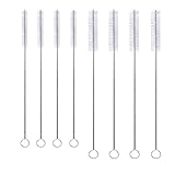 Acite 8 PCS Drink Straw Cleaning Brush Kit Nylon Skinny Pipe Tube Cleaner Set of 2 Sizes