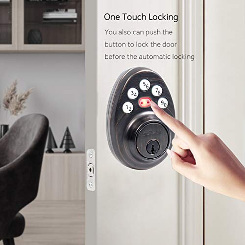 Signstek Front Door Lock Set,Keyless Entry Door Lock with Handle