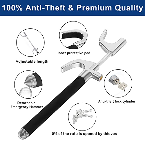 MONOJOY Car Steering Wheel Lock, Adjustable AntiTheft Steering Wheel