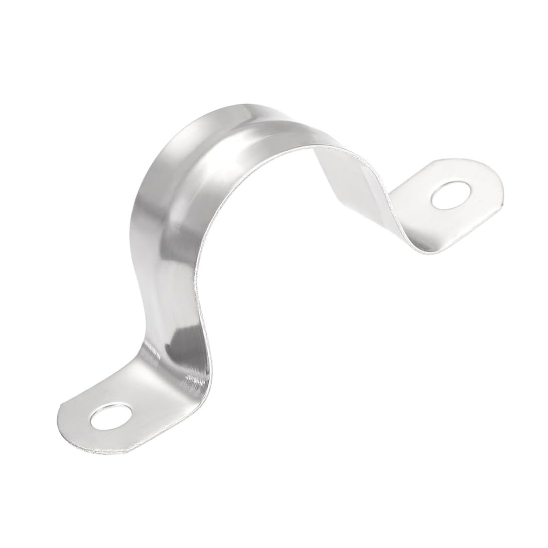 MACHSWON 32mm(1.3") Rigid Pipe Strap 2 Holes U Bracket Cable Clamp, 201 Stainless Steel Tension Tube Clip Conduit Clamp Hanger 16pcs