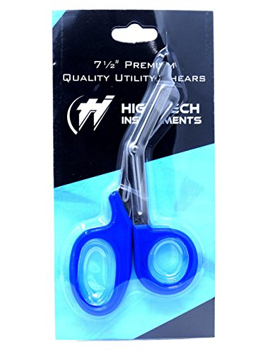 PARAMEDIC UTILITY BLUE BANDAGE FIRST AID TRAUMA EMT EMS SHEARS SCISSORS 7.25 INCH STAINLESS STEEL ( HTI BRAND)