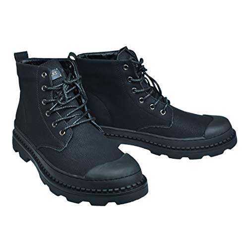 CHCYCLE Motorcycle Boots Waterproof & Windproof Leather Riding Boots for Men Black (US 11)