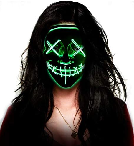 LED Purge Mask - Aditomo Halloween mask LED mask Light Up mask for Halloween Festival Party Costume