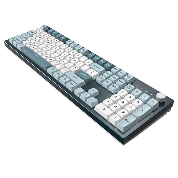 Montech MKey Mechanical Gaming Keyboard: Customizable RGB LED, Premium MDA Profile PBT Keycap, Hot-Swappable, Gateron G Red Pro 2.0 Pre-lubed Switches, Osaka Castle Theme, Freedom (MK105FR)