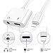 SIVMIG Headphone Adapter, Headphone Jack Splitter Adaptor for Xs/Xs Max/XR/ 8/8 Plus/X/10 / 7/7 Plus, Earphone Audio Connector Headphone Dongle Car Charge Cable 2 in 1 Accessories Aux Music Splitter