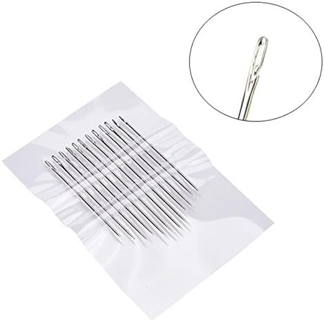 12 Pcs/Set Leather Canvas Sewing Stitching Needles Leathercraft Handmade Repair Tools,Unique Needle-Eye,Easy Threading By Wetrys