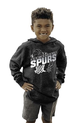 San Antonio Spurs NBA Officially Licensed Youth Tri-Blend Hooded Long Sleeve T-…