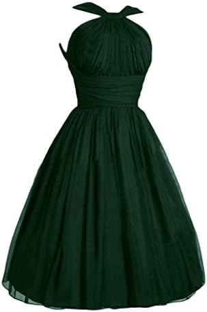 Victoria Dress Womens Fashion A-Line Short Chiffon Pageant Bridesmaid Dress - 2 - Dark Green