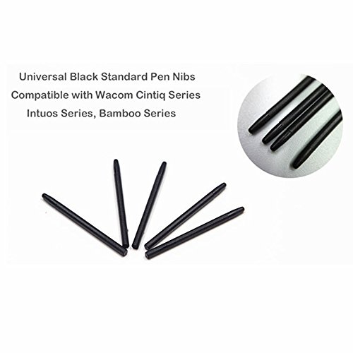 NEFUTRY Replacement Pen Nibs in Black for Bamboo Intuos Cintiq(10