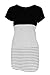 ChongXiao Women's Back Lace Tops Color Block Short Sleeve T-shirt Tunics Blouse