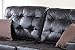 Poundex Bobkona Aria Faux Leather 2 Piece Sofa and Loveseat Set, Espresso