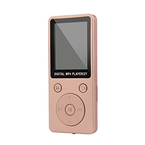 Fenleo MP3/MP4 Music Player, Portable Audio Player with Photo Viewer, FM Radio, Built-in Microphone, Voice Recorder, E-book, 1.8’’ Screen, 32G TF Card Support(not included) with Headphone & Data Cable