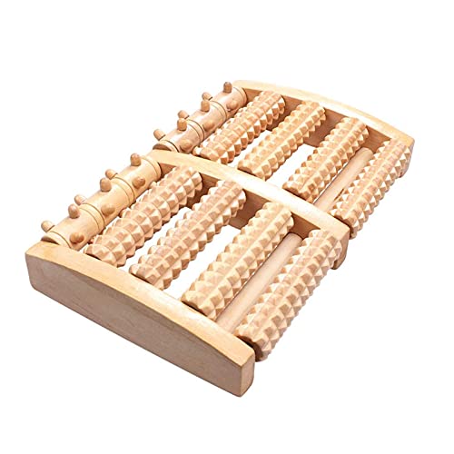 Dual Foot Massager Roller, Wooden Foot Massage Roller for Relief Tired