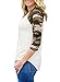 ROSKIKI Women's 3 4 Reglan Sleeve Floral Stripes Camouflage Casual Blouse T Shirt Tops