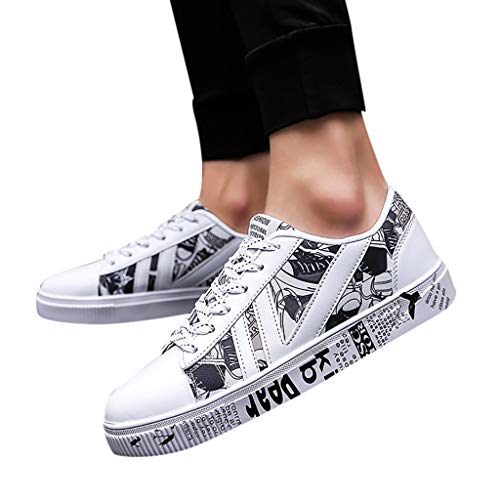 Men Low Top Sneakers,Dacawin Student Fashion Popular Running Walking Shoes Casual Lace-up Flat Shoes