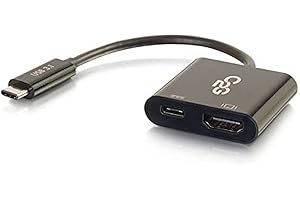 C2G 29531 USB-C to 4K UHD HDMI Audio/Video Adapter Converter with Power Delivery, Black
