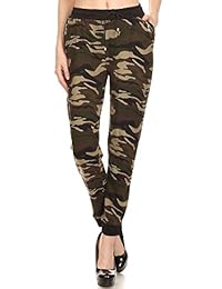 LA12ST - Pantalones de jogger suaves con bolsillos con cordón para mujer