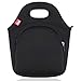 yookee home Lunch Bag Women Insulated Lunch Bag Kids Lunch Box for Men Lunchbox for Work Small Lunch Bag Reusable Lunch Tote Neoprene Lunch Bag Adult Lunch Box for Women Lunch Bags for Work Black
