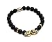 ZENGER 18kt Gold Double Skull Beaded Bracelet