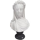 Geynutaly Veiled Maiden Bust Statue Gothic Home Decor Abstract White Resin Sculpture Goddess Statue Crafts Home Aesthetics Wh