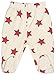 Maple Clothing Organic Cotton Baby Pants Footed GOTS Certified Clothes (White-Red, 6-12m)