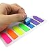 JUSLIN 4 Sets of 560pcs Neon Color Page Marker Fluorescent Color Index Label, Transparent Tabs Flags Stickers