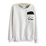 URUOI Women's Baggy Style Long Sleeve Pullovers Free Size 10-12 US