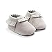Kuner Baby Boys Girls Tassel Soft Soled Non-Slip Crib Shoes Moccasins First Walkers (11cm(0-6months), Gray)