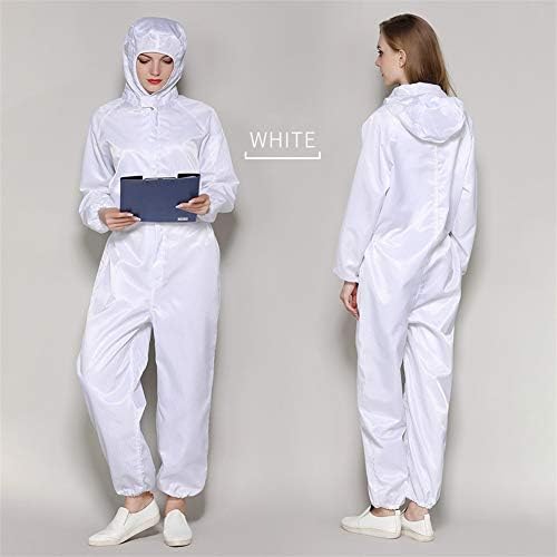 MacRoog Reusable Protective Coveralls with Hood, Women DustProof Clothing with Elastic Cuff Zip