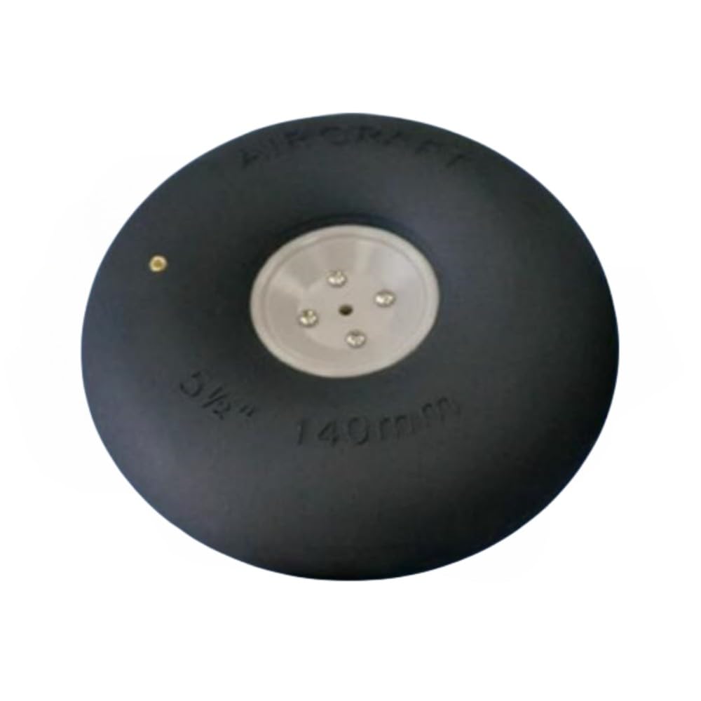 Photo 1 of 1 PCS Fixed Wing Model Aircraft Wheel 5.5 Inches Inflatable PU Wheels Pneumatic Tires Landing Gear Wheel for RC Plane Replacement Parts (1pcs 5.5 Inch/ D140mm)