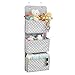 mDesign Fabric Baby Nursery Hanging Organizers for Over The Door Storage for Kids - 3 Pocket Organizer Caddy with Hooks for Clothing, School, Diaper, Toy, and Outfit Storage - Polka Dot, Gray/White